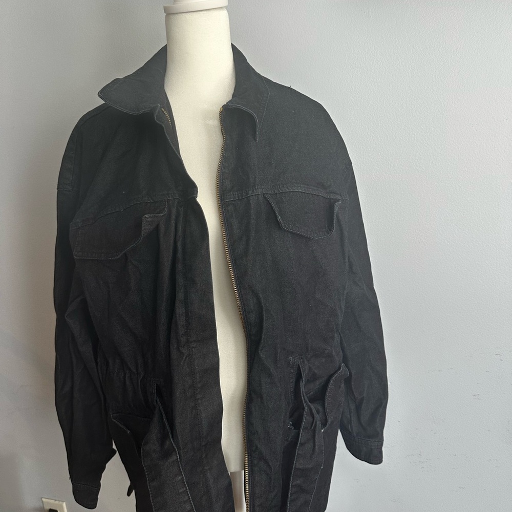 Massimo Dutti Charcoal Military Jacket